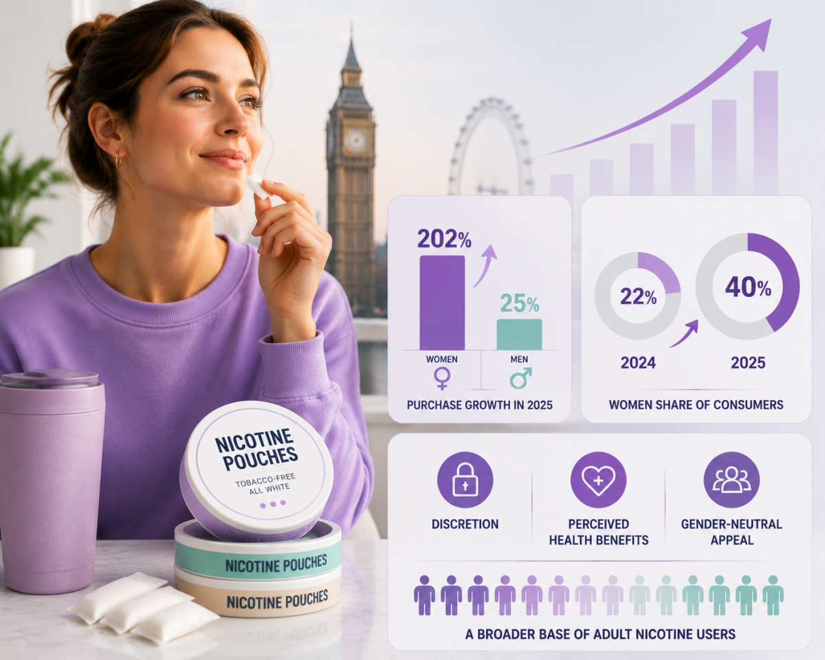Haypp Report: Women Emerge as a Key Growth Driver in the UK Nicotine Pouch Market
