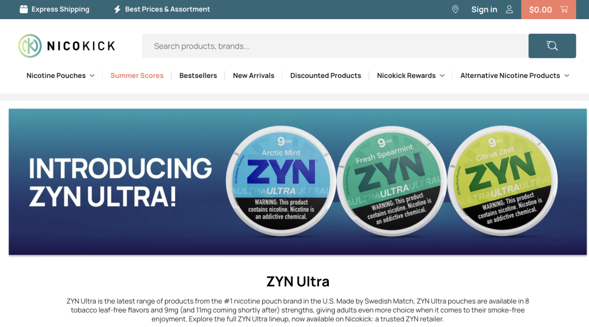 ZYN ULTRA Expands Haypp’s U.S. E-Commerce Lineup With 9 mg Pouches