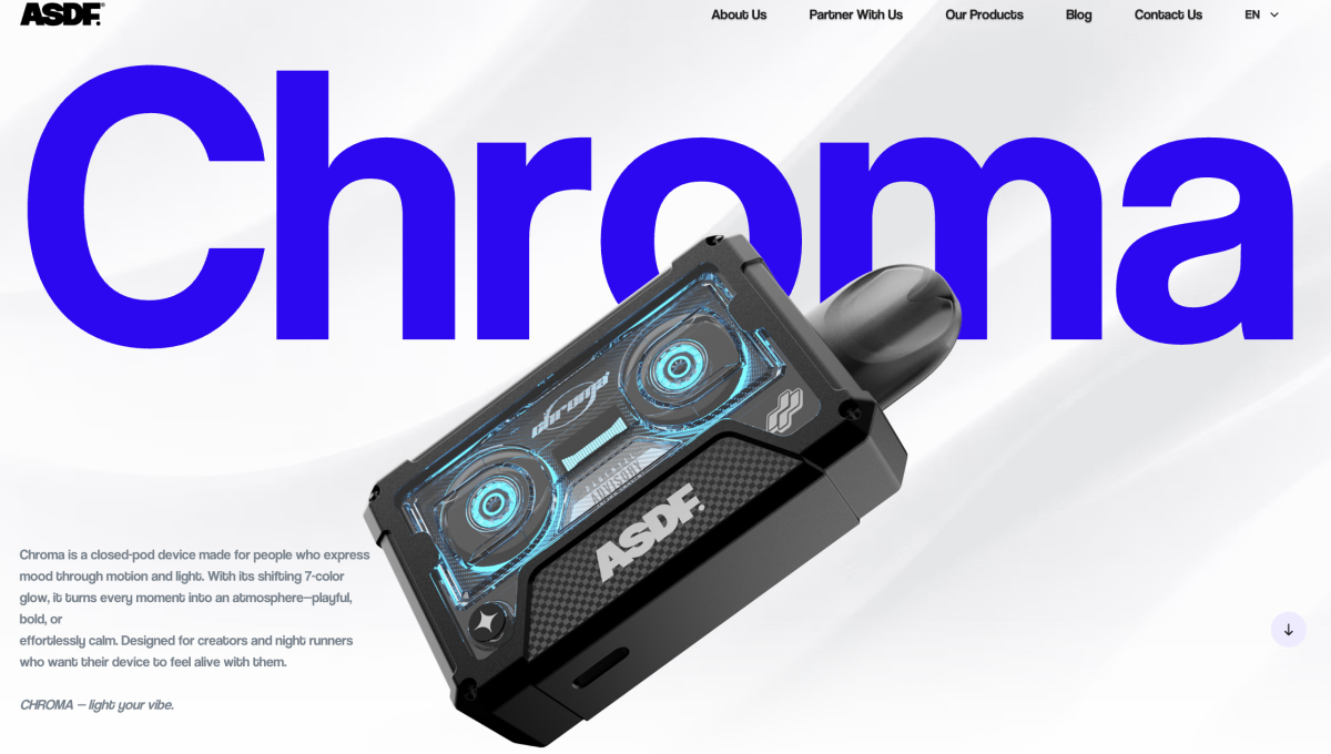 Product | ASDF Chroma extends retro cassette visual language with lighting-focused pod design