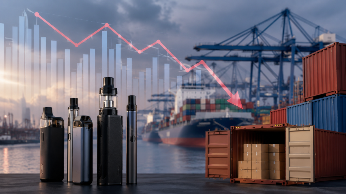 2Firsts Data｜China Vape Exports Sink to Three-Year April Low After Tax Rebate Ends, Falling to $694 Million