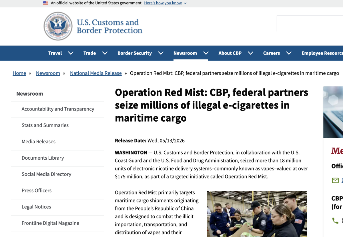CBP and FDA Seize 18 Million Illegal Vapes Worth $175 Million in Maritime Cargo Operation