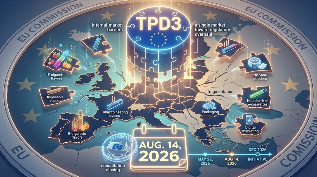 EU ‘TPD3’ Enters Next Phase on Aug. 14 as Fragmented Vape and Nicotine Pouch Rules Push the Single Market Toward Regulatory Overhaul