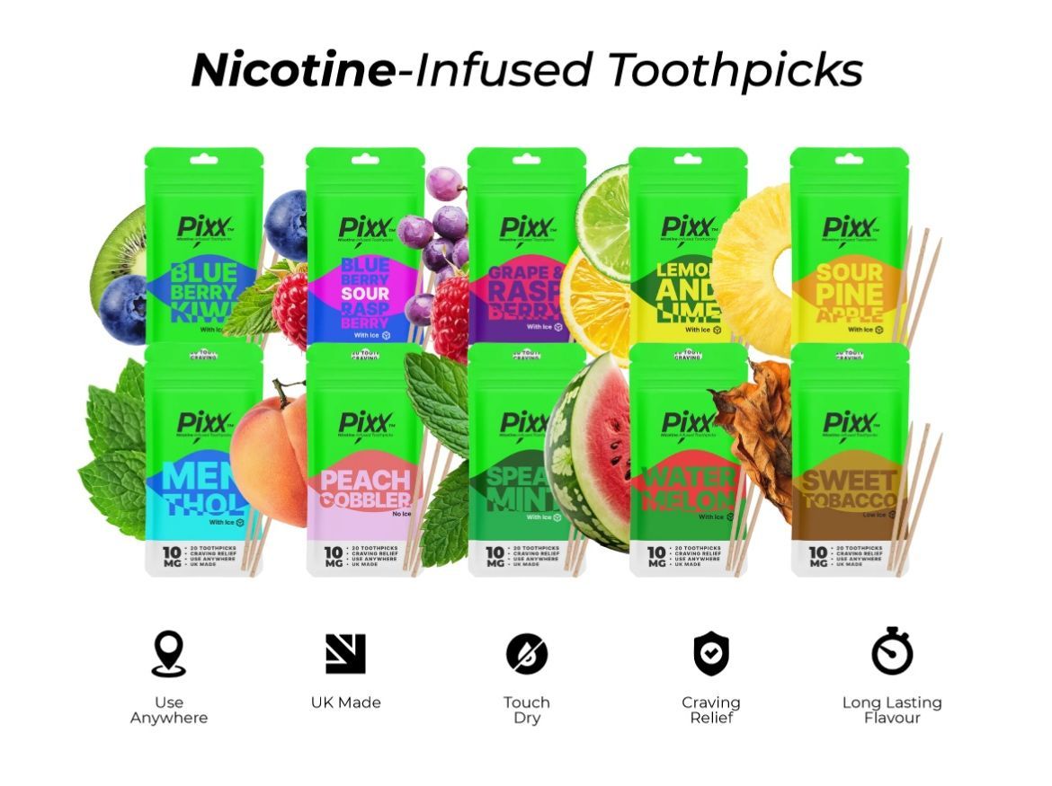 Product | Pixx Nicotine Toothpicks Listed on UK Retail Website, Said to Be Unaffected by Upcoming Vape Tax