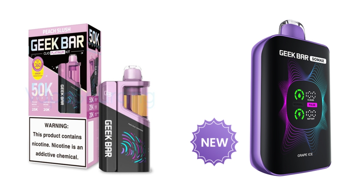 Product | GEEKBAR Adds Two High-Puff Devices to Its Website: Clio Platinum 50K Goes on Sale in the U.S., SOMAX 80K Expands to the Middle East