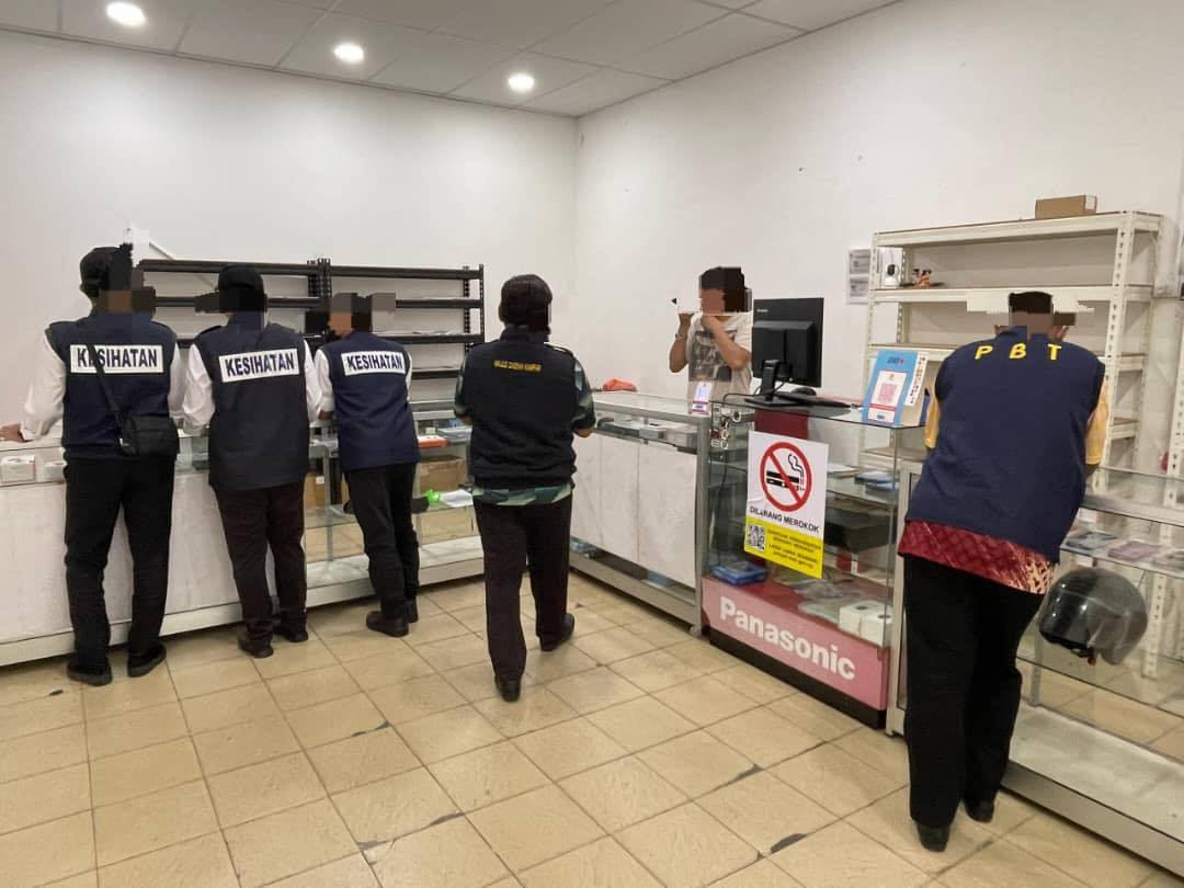 Malaysia’s Perak Health Department says seized vape-related items valued at RM2,738 during two-week operation