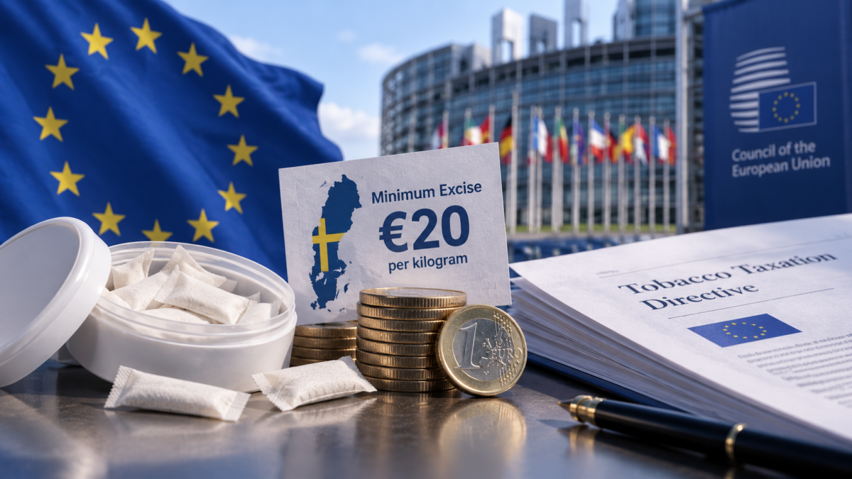 EU Tobacco Tax Reform Targets November Push as Sweden Holds Nicotine-Pouch Minimum at €20 per Kilogram